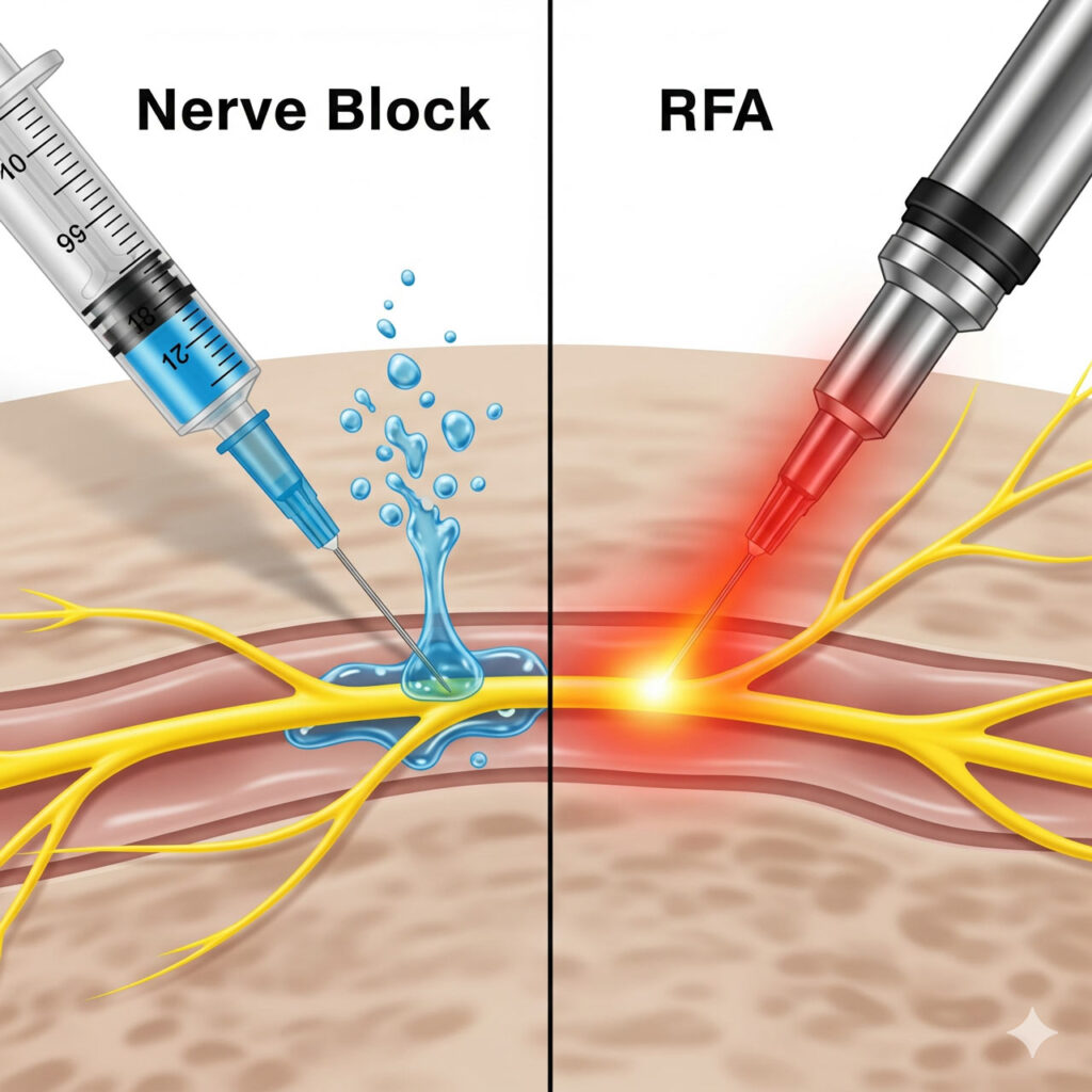 بلاک عصبی با امواج رادیویی (RFA)