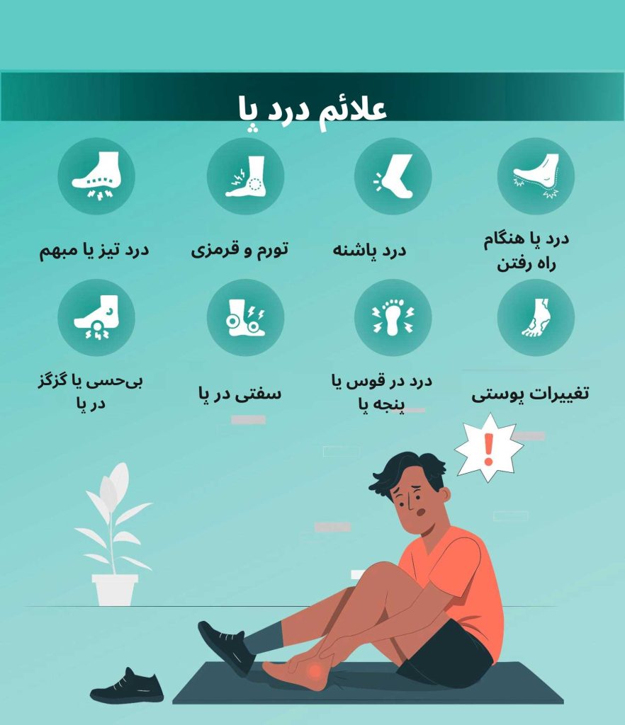 علائم درد پا